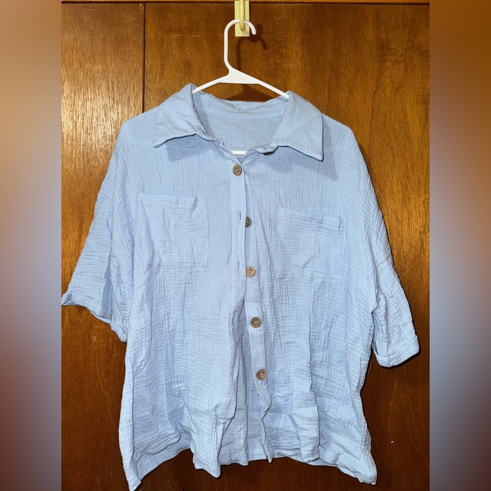 Shein Linen Button Down Shirt